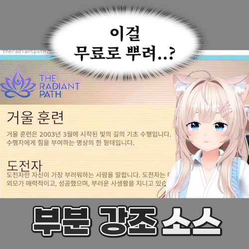 【기간한정 무료】 부분 강조 소스
