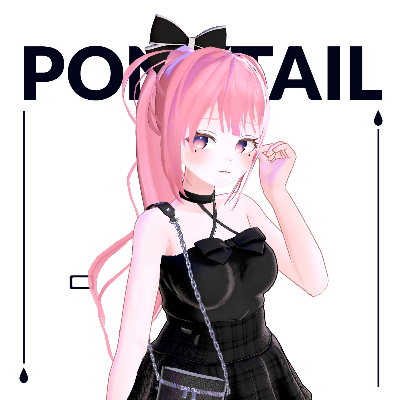 버튜버용 3D 포니테일 헤어 3D Ponytail Hair for VTuber