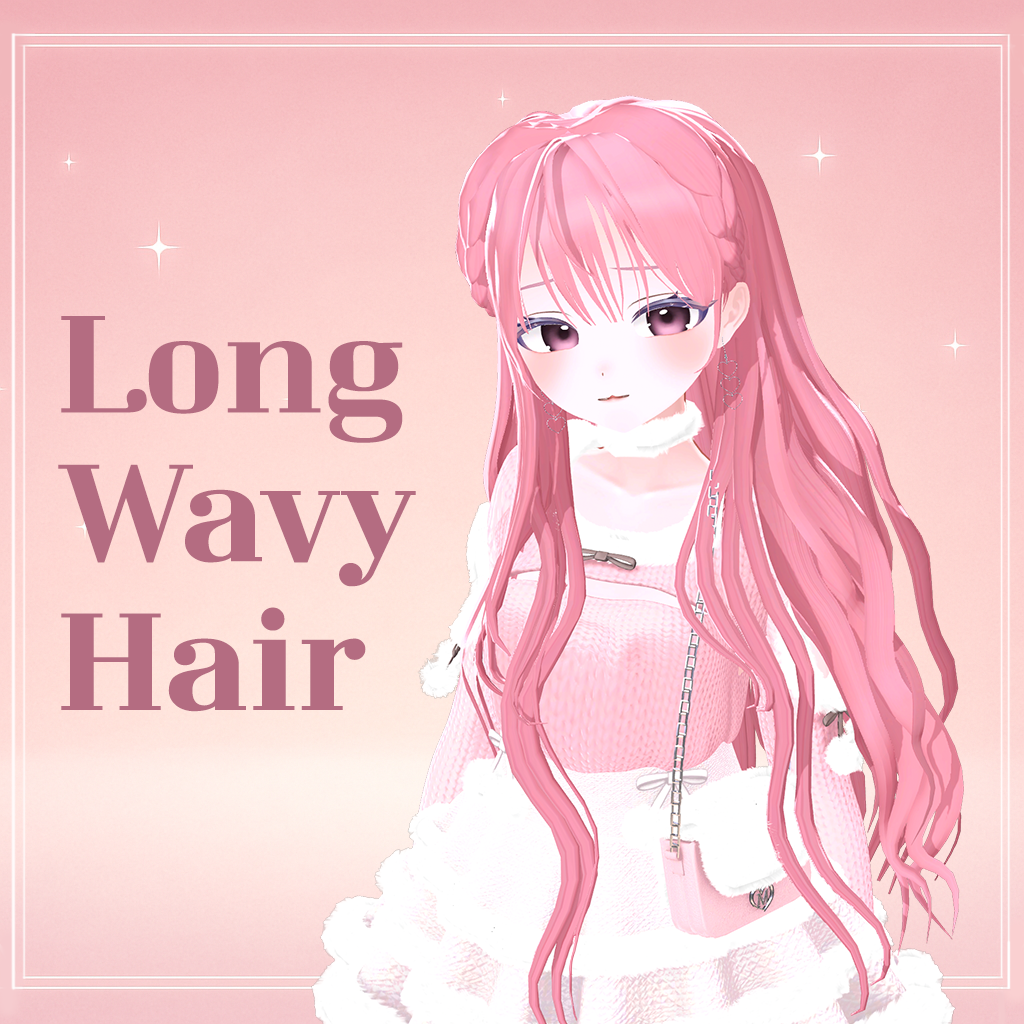 버튜버용 3D 긴 웨이브 헤어 3D Long Wavy Hair for VTuber